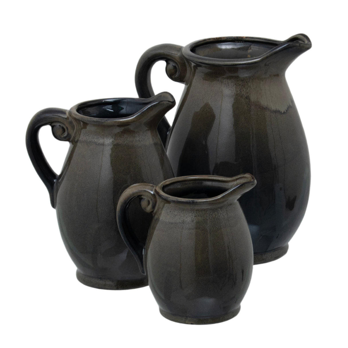 Olpe Ceramic Vase in Olive