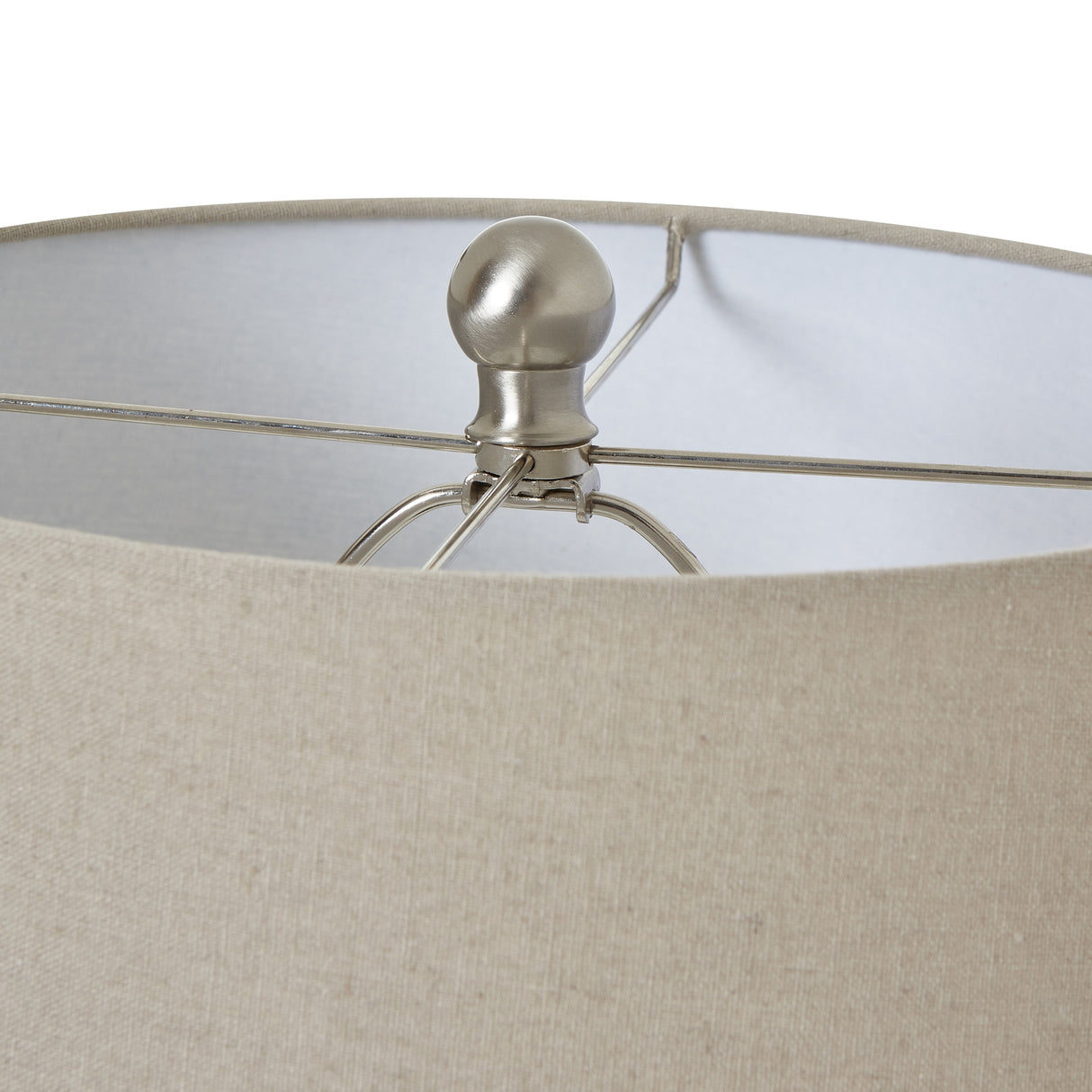 Alabaster Ceramic Ginger Jar Lamp With Linen Shade