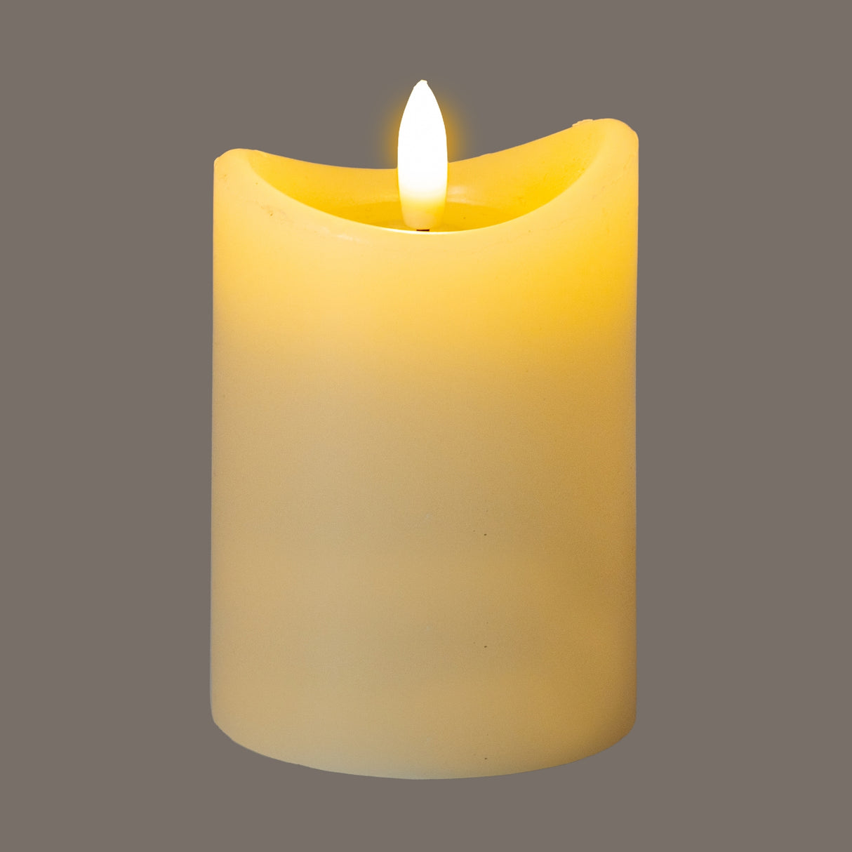 Cream Melted LED Candle 2.75x4