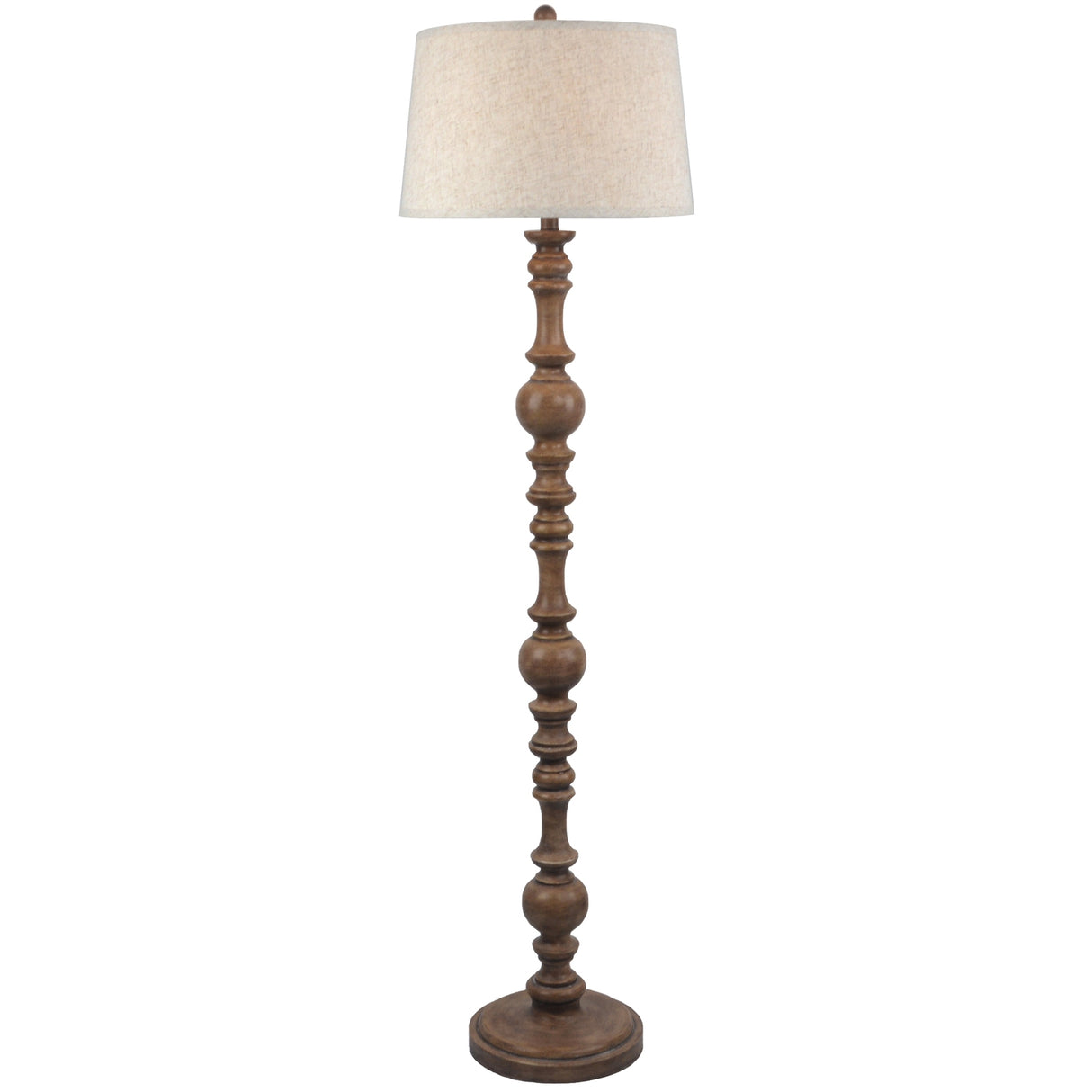 Meyers Floor Lamp With Edged Linen Shade