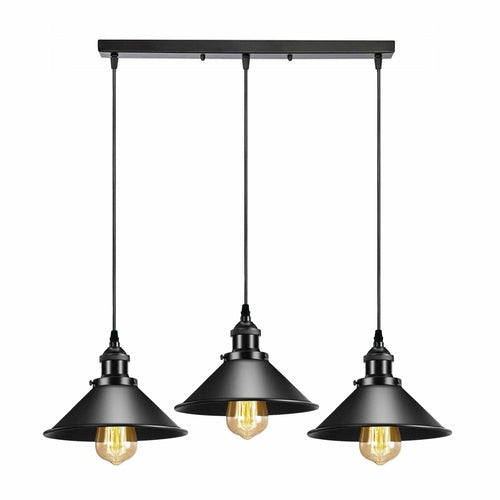 Kairo Cone Pendant Ceiling Light in Black