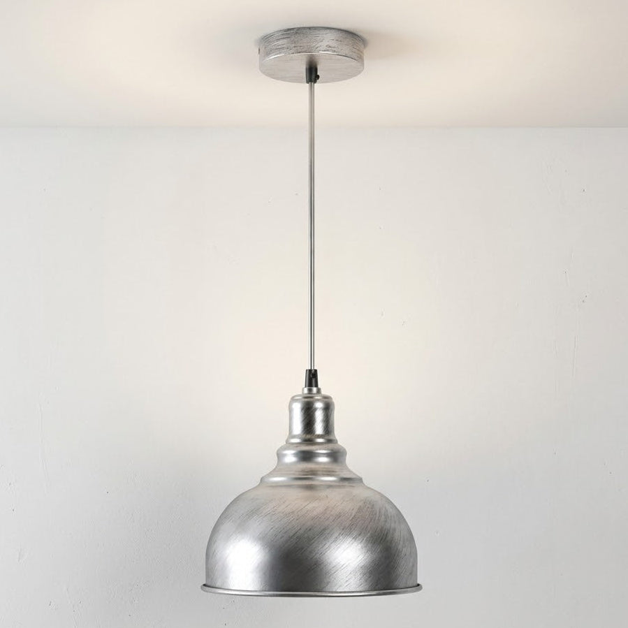 Alviero Ceiling Pendant Light in Brushed Silver