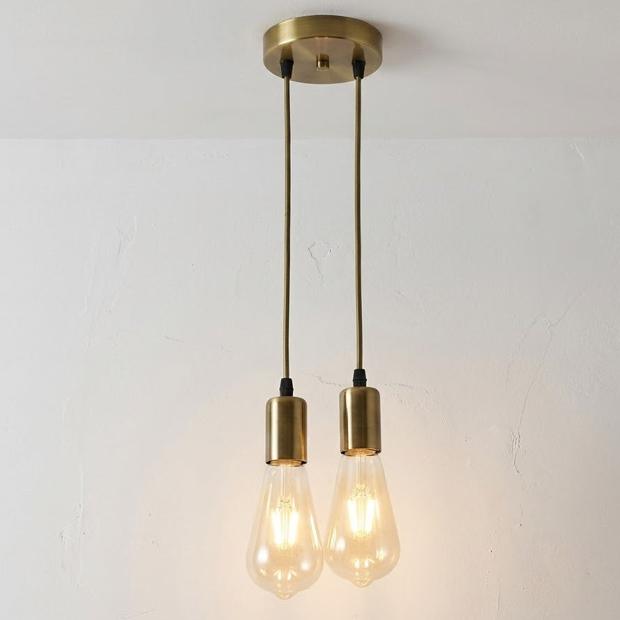 Aura Pendant Ceiling Light in Green Brass