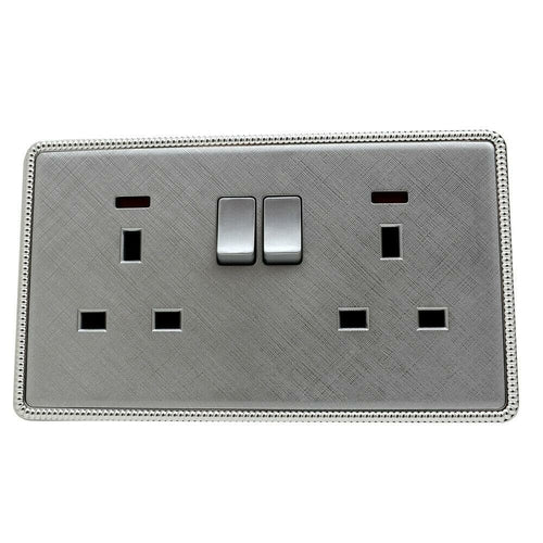 Brushed Chrome Screwless Light Switches & Sockets