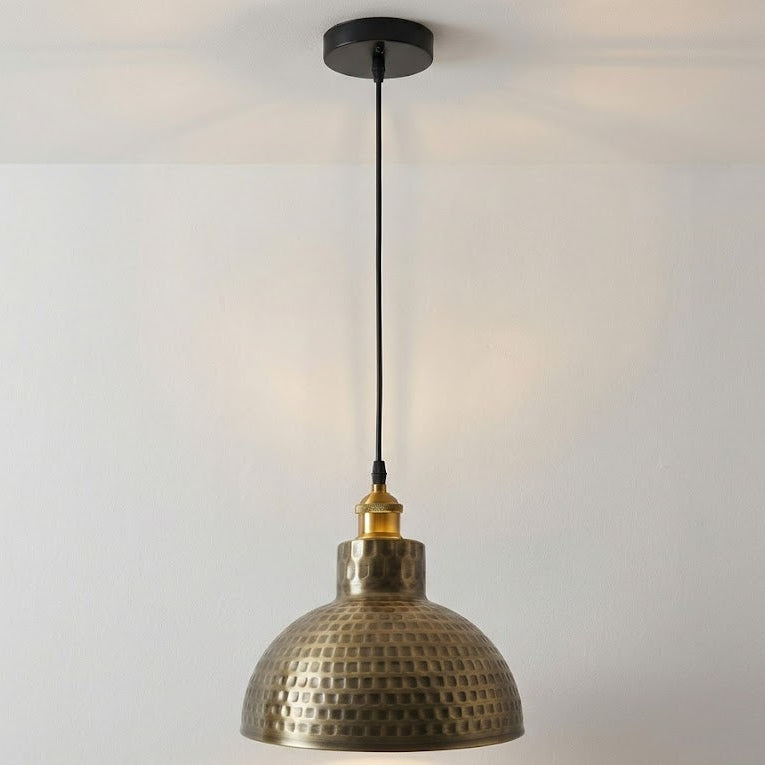 Clevra Textured Ceiling Pendant Light in Honey Bronze
