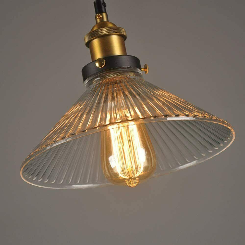 Edie Ribbed Ceiling Pendant Light in Amber Glass