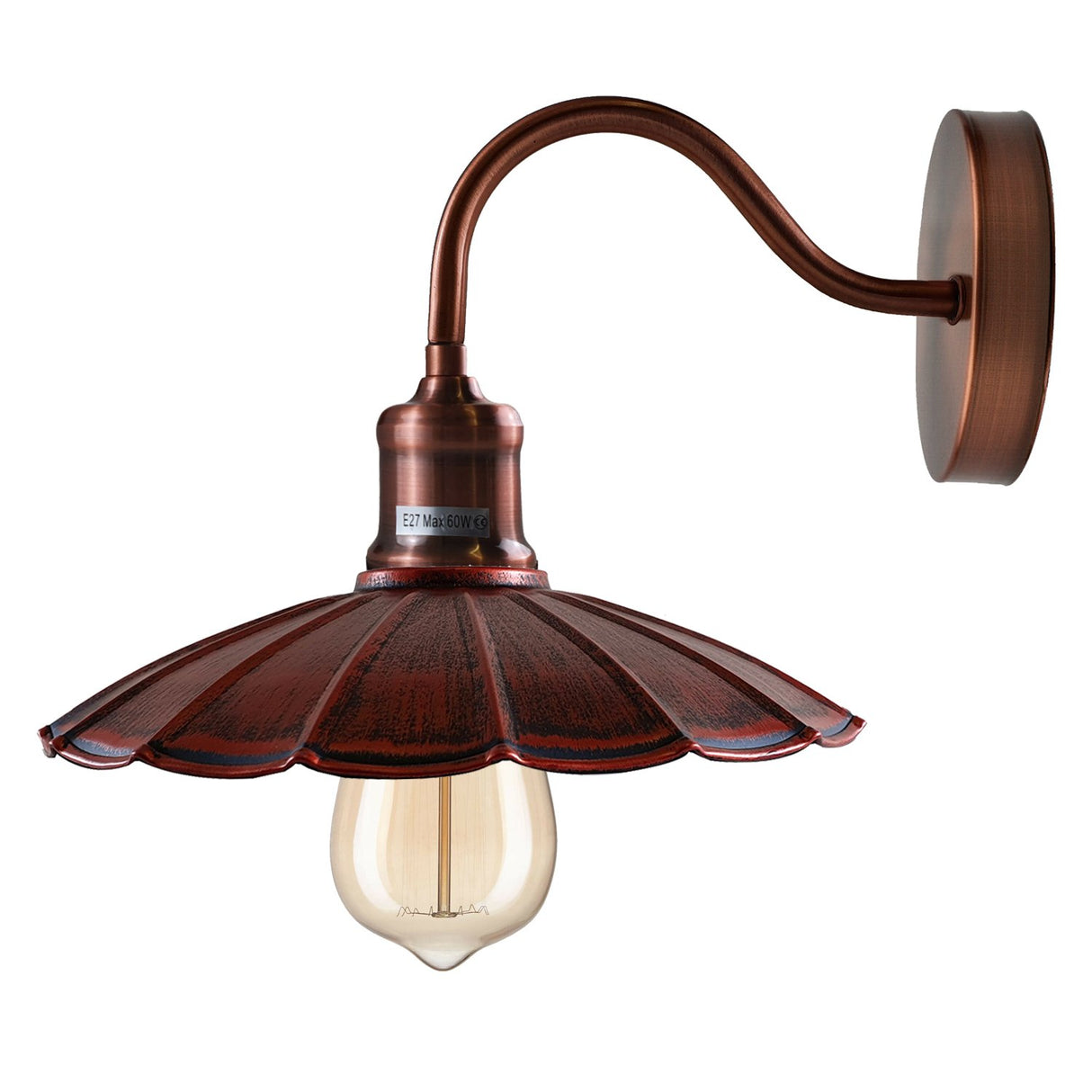 Marceline Scalloped Wall Pendant Light in Wine