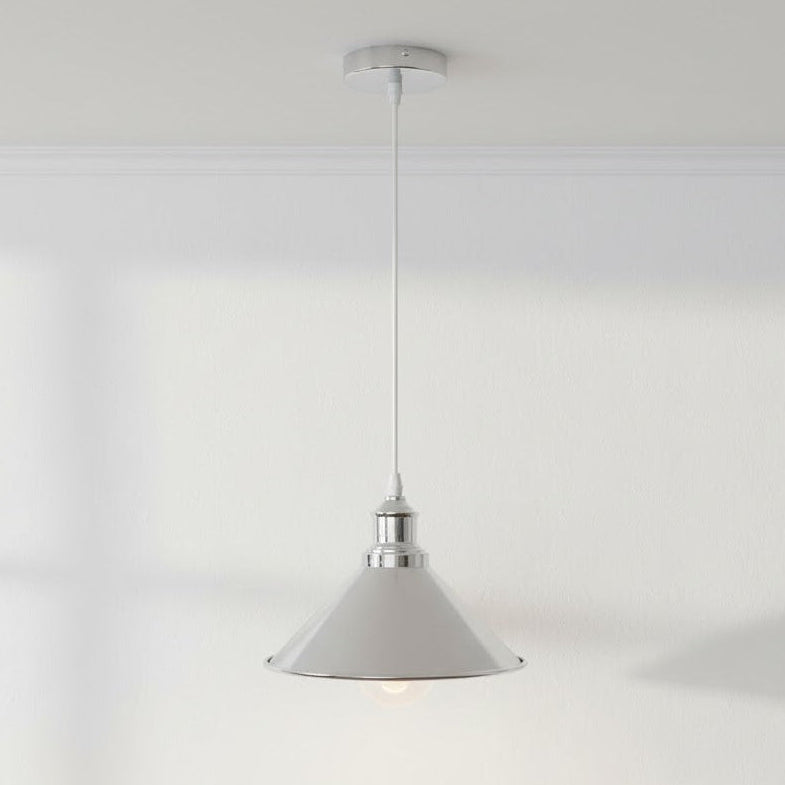 Monaco Cone Pendant Ceiling Light in Silver