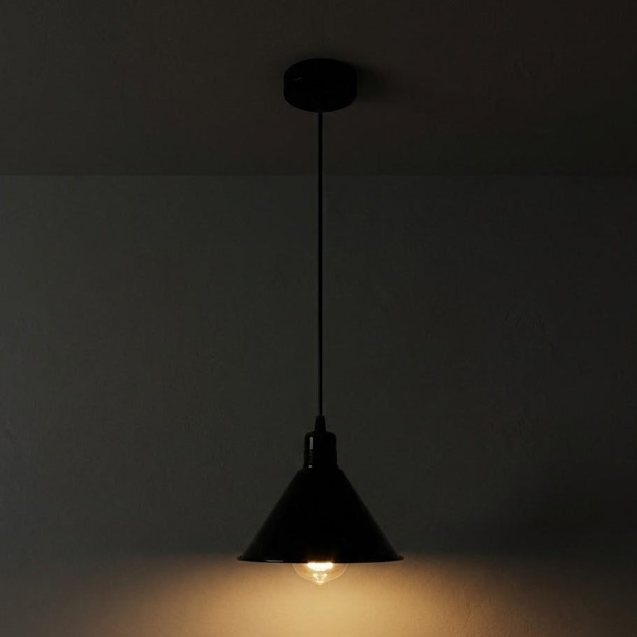 Noir Cone Pendant Light in Premium Black Finish