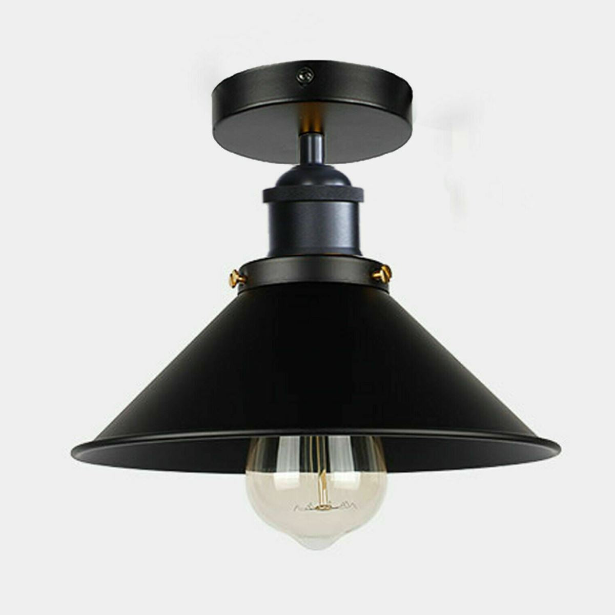 Oxford Semi-Flush Ceiling Light in Black