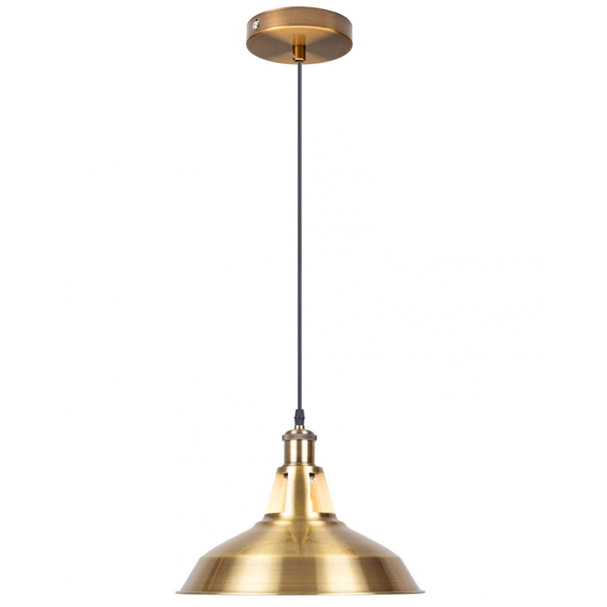 Veyra Metal Ceiling Pendant Light in Yellow Brass