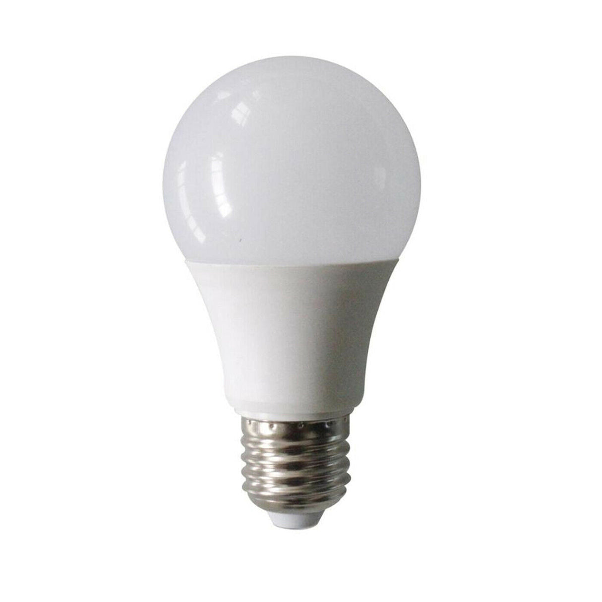 White LED light bulb on a white background