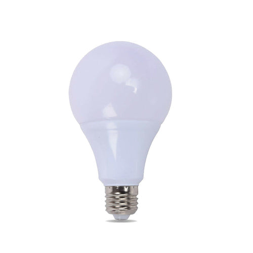 White light bulb on a white background