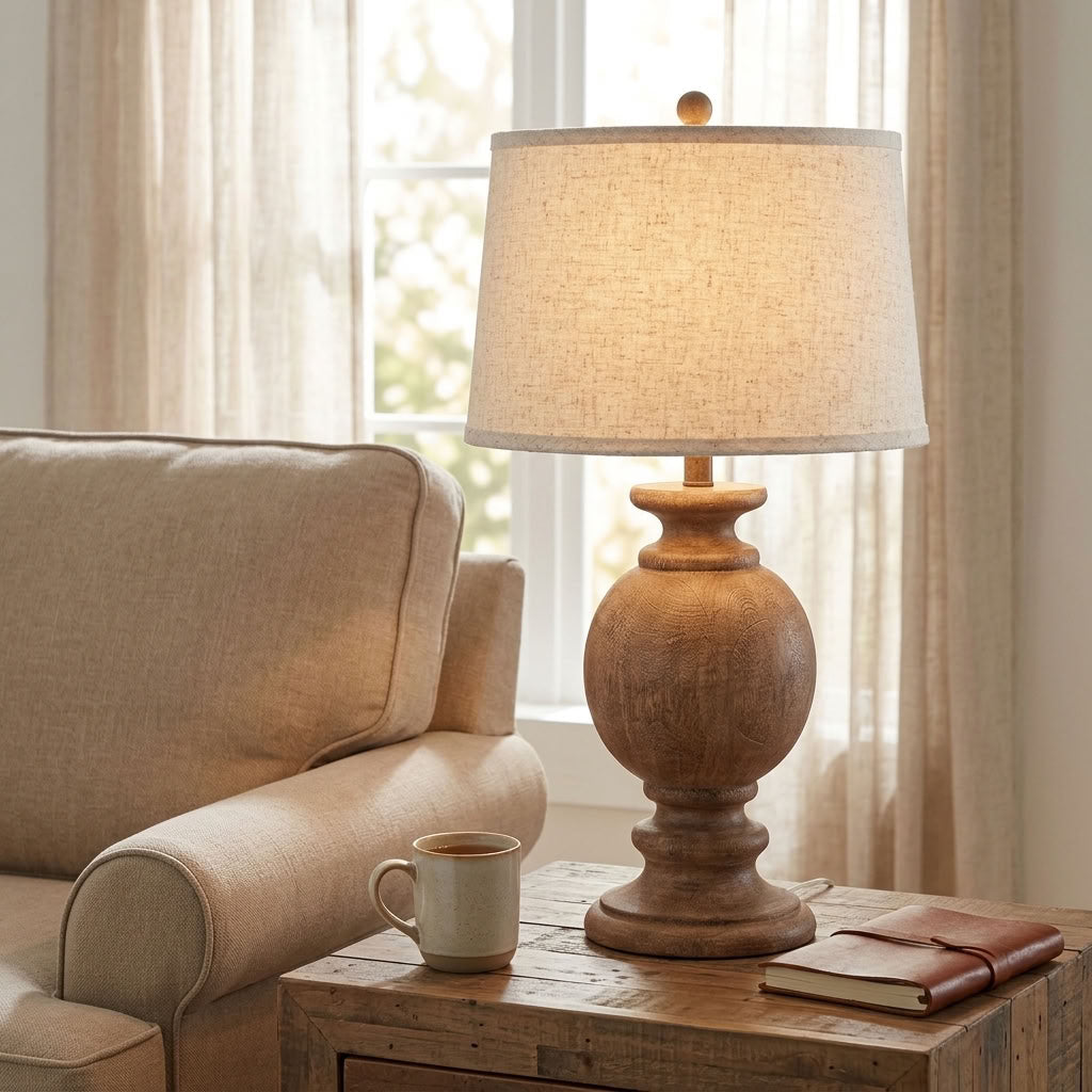 Clarion Table Lamp with Linen Shade