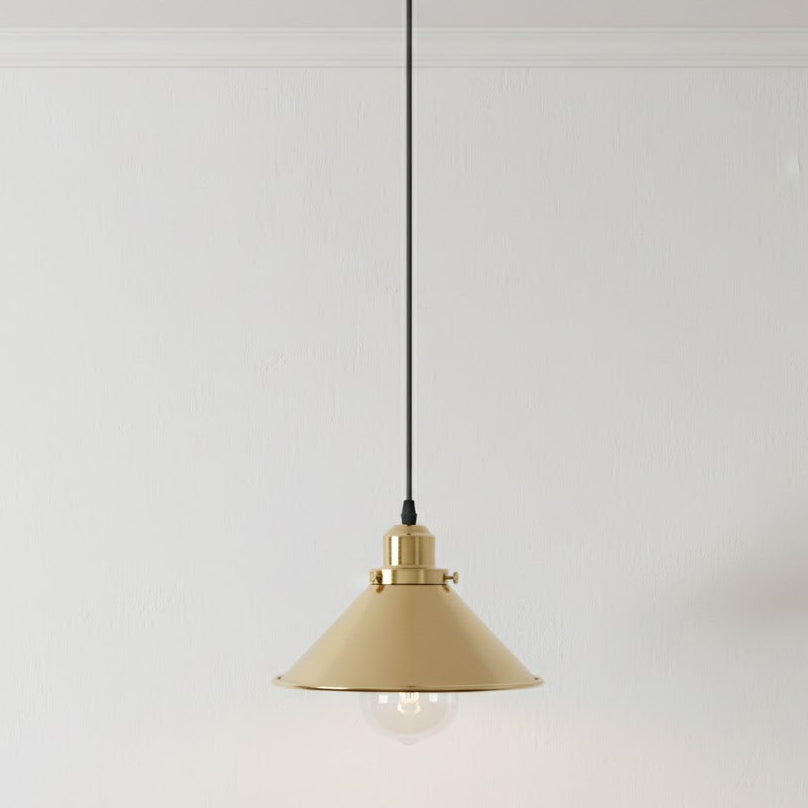 Mayfair Cone Ceiling Pendant Light in French Gold