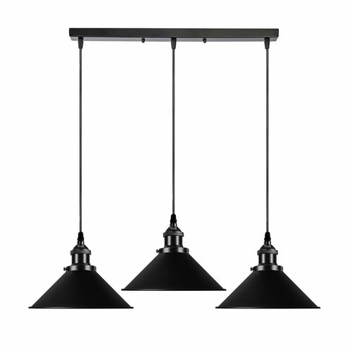Kairo Cone Pendant Ceiling Light in Black