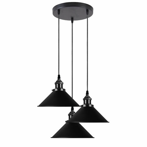 Kairo Cone Pendant Ceiling Light in Black