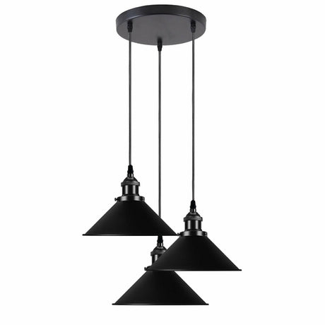 Kairo Cone Pendant Ceiling Light in Black