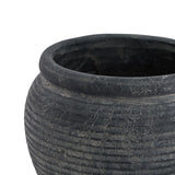 Amalfi Rimmed Plant Pot in Grey