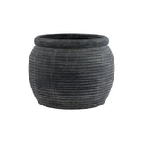 Amalfi Rimmed Plant Pot in Grey