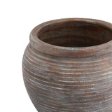 Siena Diameter Rimmed Plant Pot in Cacao