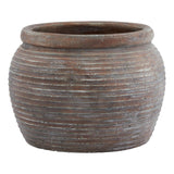Siena Diameter Rimmed Plant Pot in Cacao