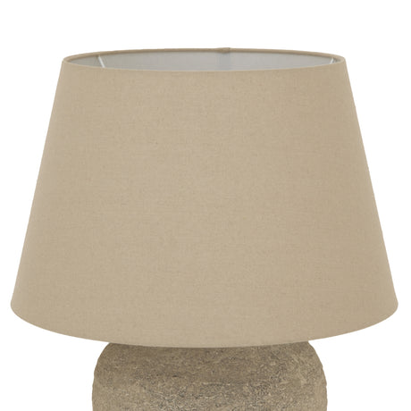 Tuscan Ceramic Lamp With Linen Shade
