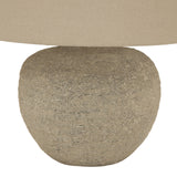 Tuscan Ceramic Lamp With Linen Shade