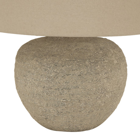 Tuscan Ceramic Lamp With Linen Shade