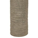 Tall Tuscan Ceramic Lamp with Linen Shade
