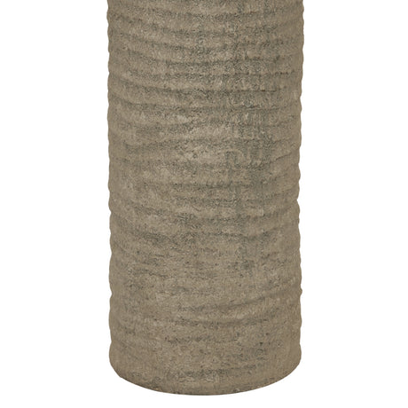 Tall Tuscan Ceramic Lamp with Linen Shade