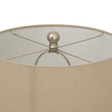 Twill Weave Ceramic Table Lamp With Linen Shade