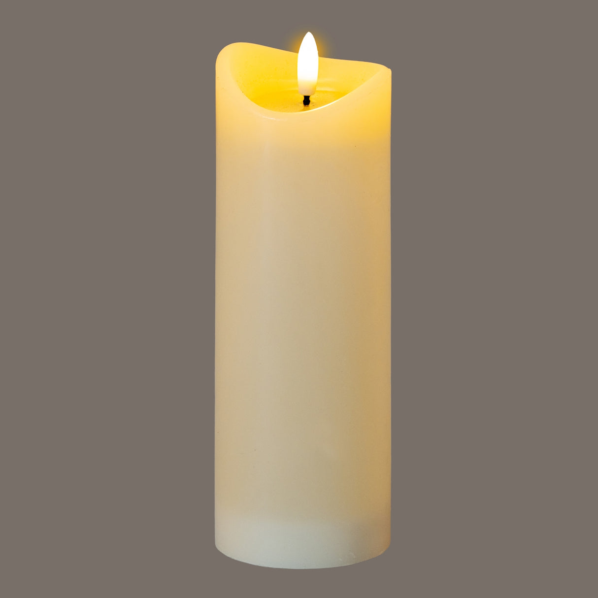 Cream Melted LED Candle 2.75x8