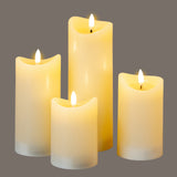 Cream Melted LED Candle 2.75x8