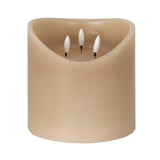Taupe Melted LED Candle 6x6