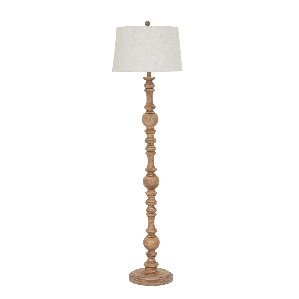 Meyers Floor Lamp With Edged Linen Shade