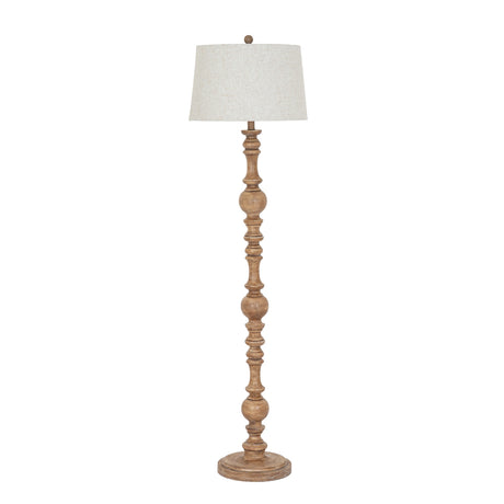Meyers Floor Lamp With Edged Linen Shade
