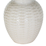 Dua Ceramic Table Lamp With Linen Shade
