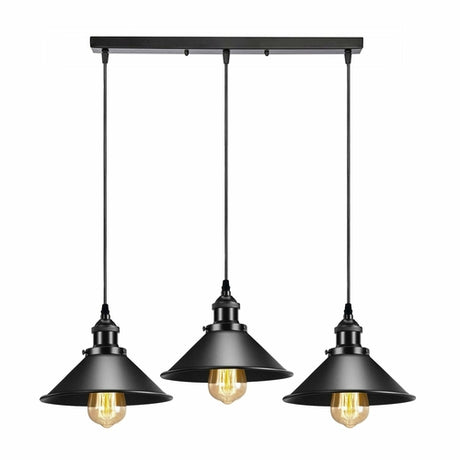 Kairo Cone Pendant Ceiling Light in Black