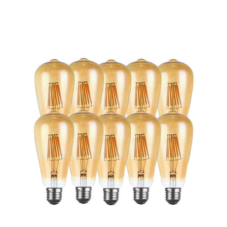 ST64 Amber LED Filament Bulb – Dimmable E27 6W