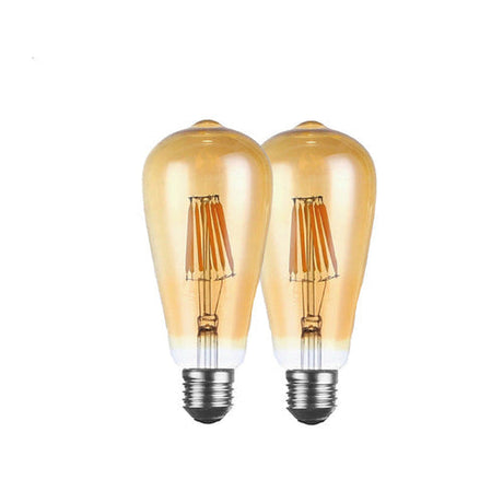 ST64 Amber LED Filament Bulb – Dimmable E27 6W