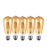 ST64 Amber LED Filament Bulb – Dimmable E27 6W