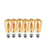 ST64 Amber LED Filament Bulb – Dimmable E27 6W