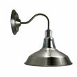 Metal wall-mounted light fixture on a white background