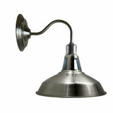 Metal wall-mounted light fixture on a white background