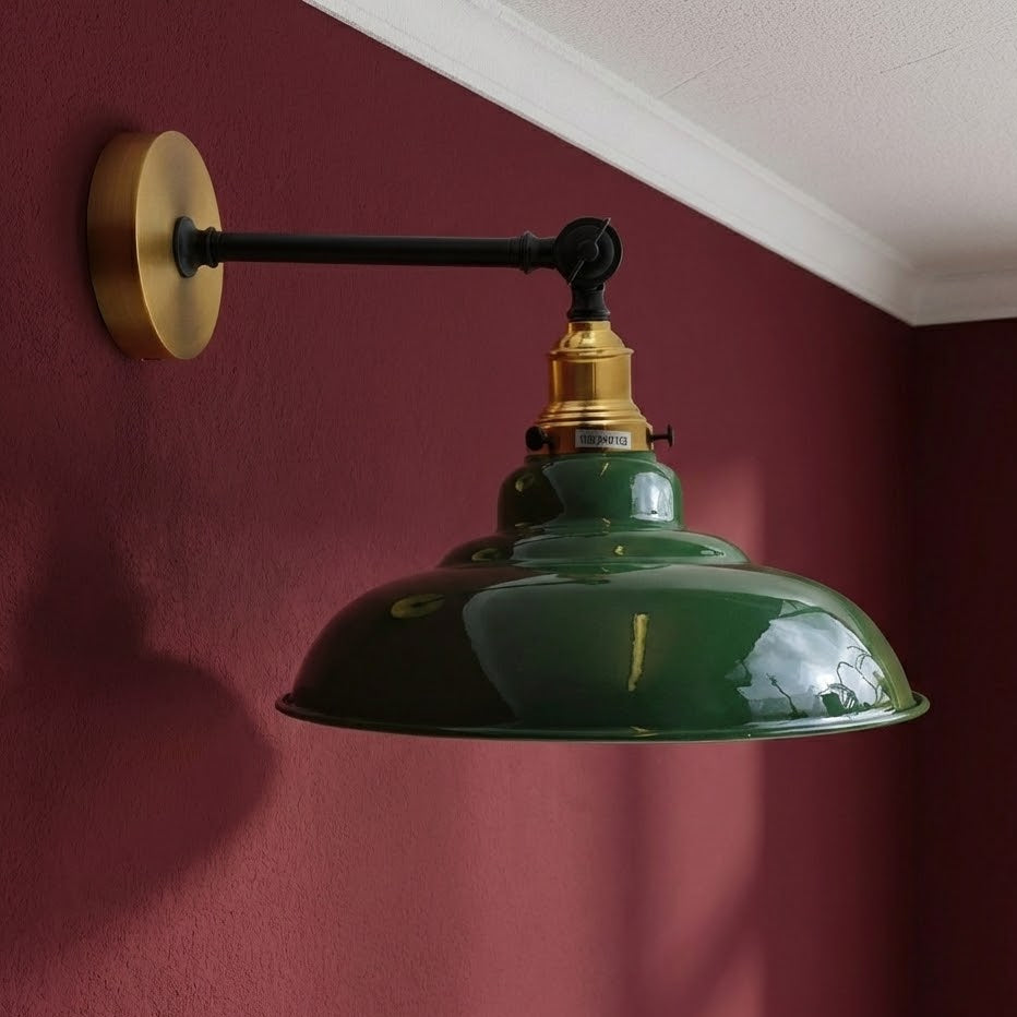 Arlen Metal Swing Wall Light in Green