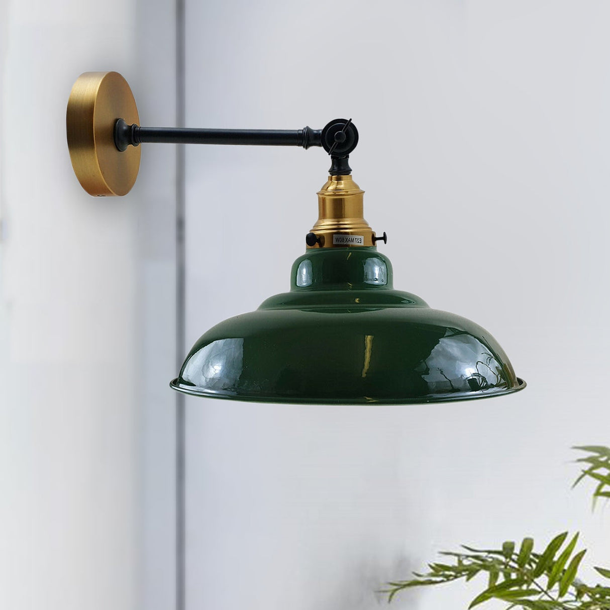 Arlen Metal Swing Wall Light in Green