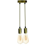 Aura Pendant Ceiling Light in Green Brass