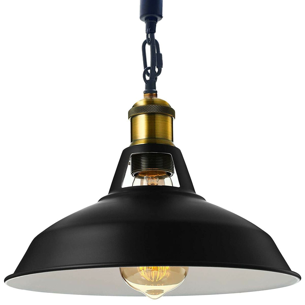 Sabrina Hemp Ceiling Pendant Light in Black with Natural Rope Cord