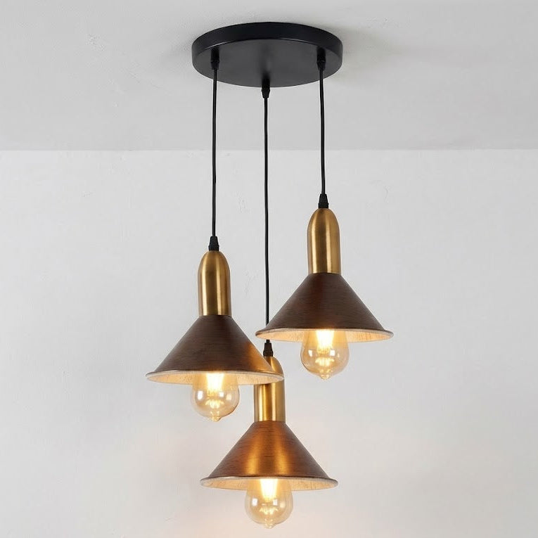 Bree Pendant Ceiling Light Trio in Brushed Copper